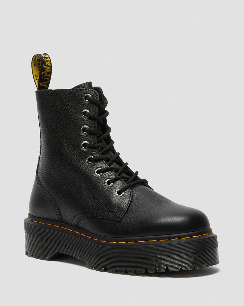 Dr Martens Jadon Pisa Læder Platform Støvler Herre Sort | DK 557WNB